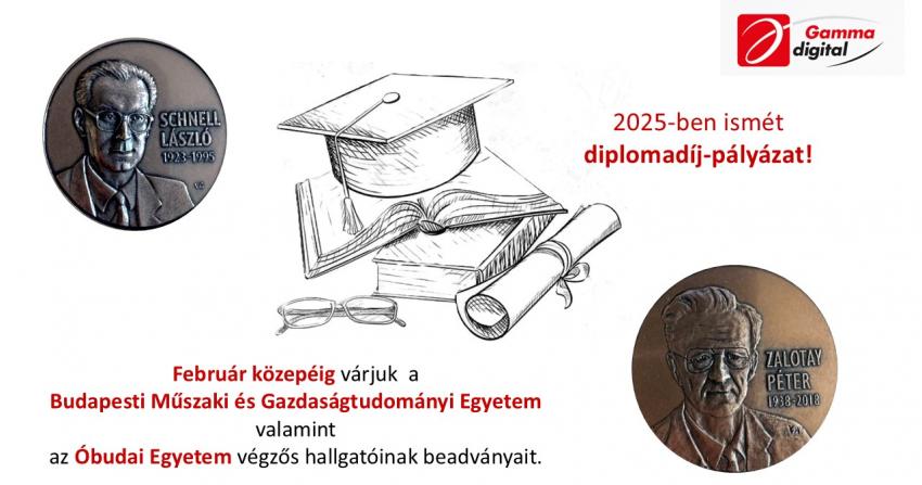 Már több mint tíz éve lehet pályázni a Gamma Digital Kft. diplomadíjaira
